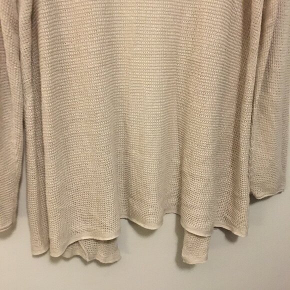 Olsen Europe Tan Linen Knit Open Cardigan - Picture 7 of 11